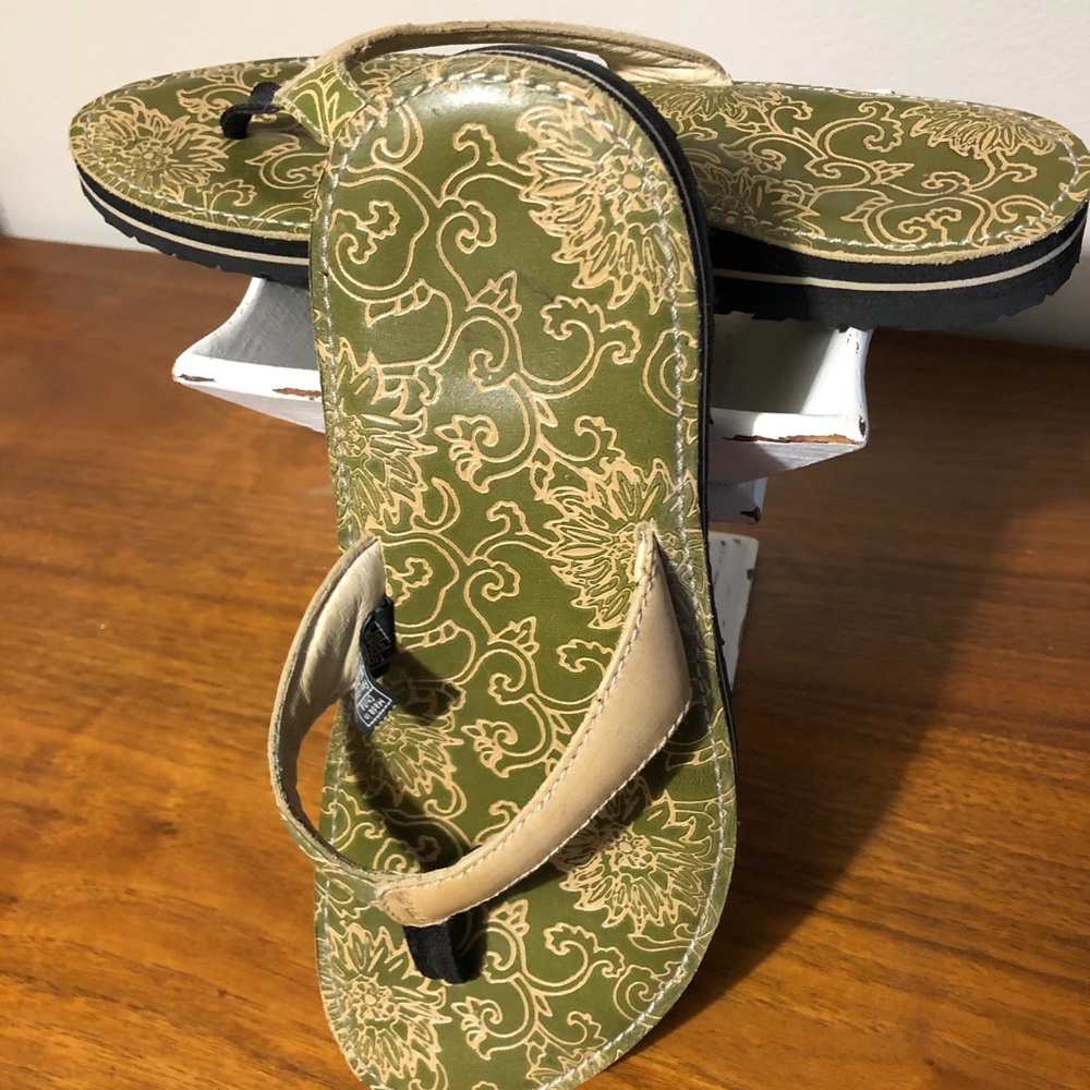 Women’s Leather Teva Flip Flop Sandals